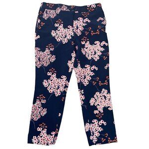 Cynthia Rowley NWT Women's Size 10 Blue Floral Ankle Pants with Pockets